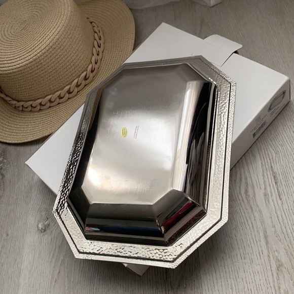 Thomas O'Brien by Reed & Barton Landon 22-Inch Nickel Plate Cocktail Tray NIB - Picture 12 of 16